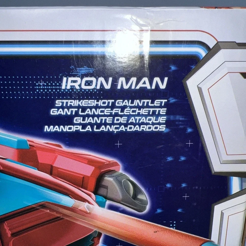 NERF Marvel Avengers Mech Strike Role Play Iron Man Strikeshot Gauntlet on Wrist